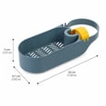 thumbnail image 2 of Faucet Sponge Holder, Hollow Bottom Designed Quickly Drain Water, Keep Sponges Soap Dish Cloths Brushes Sink Drain Rack (Blue), 2 of 4