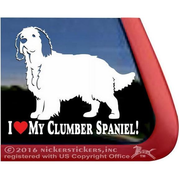 I Love My Clumber Spaniel | High Quality Vinyl Dog Window Decal