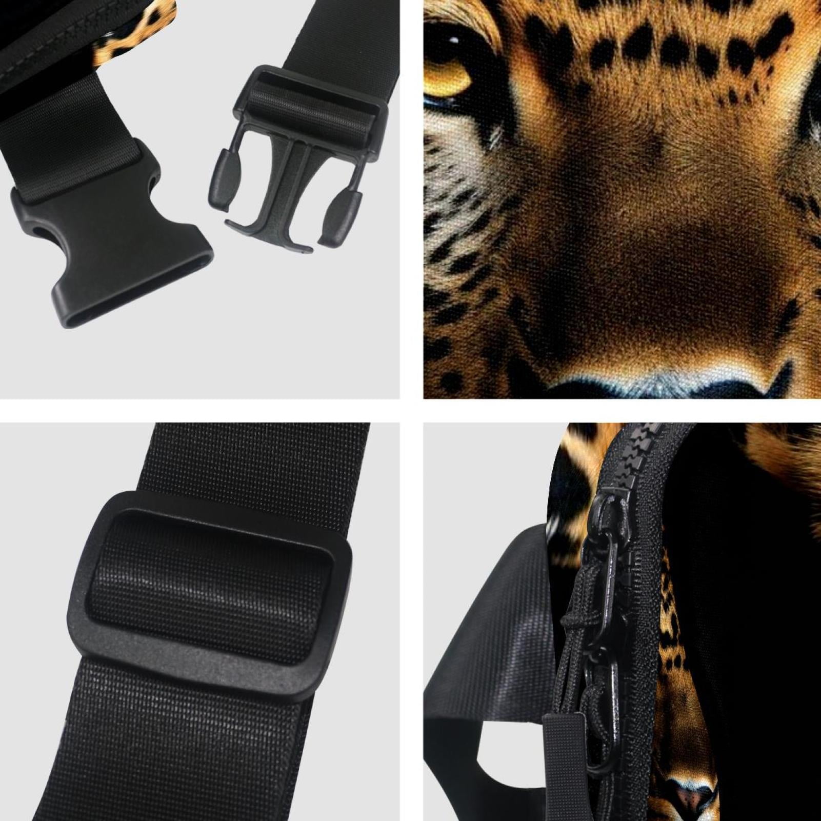 Leopard Lightweight Adjustable Fanny Pack with Extension Strap, Unisex Waist Bag