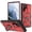 Black+Red, variant on Military Grade Drop Impact for Samsung Galaxy S25 Ultra Camera Lens Slide Protection Case 360 Metal Rotating Ring Kickstand Holder Armor Shockproof Case For Samsung Galaxy S25 Ultra, Green