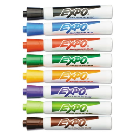 EXPO Dry Erase Markers, Eight-Color Set, Chisel Tip, 8/Set - Walmart.com