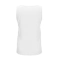 thumbnail image 6 of Men’s Muscle Tank Top with Pocket Athletic Sleeveless Shirt Breathable Faux Denim for Gym and Casual Wear Size 4XL White, 6 of 7