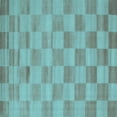 thumbnail image 1 of Ahgly Company Indoor Square Checkered Light Blue Modern Area Rugs, 8' Square, 1 of 4