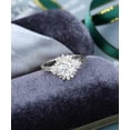 thumbnail image 3 of HeartsAndYou Halo Flower Engagement Ring for Women 2.3ct Round Cut Moissanite 18k White Gold over Silver, 3 of 8