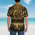 thumbnail image 4 of Kll Men'S Hawaiian Shirt Short Sleeve Button Down Beach Shirts-2024 Happy New Year, 4 of 7