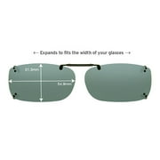 Solar Shield Dioptics Unisex Rectangle Fashion Sunglasses, Gunmetal , 50 Rec A