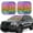 Glitter Rainbow, variant on Naloa Pink Glitter 2 Piece Foldable Car Sun Shades, Car Windshield Sunshade, Front Window Sunshade for Car, Truck, SUV - Small