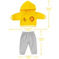 thumbnail image 6 of 2 Pcs Baby Doll Clothes Set for 14-18 Inch Babydolls, Baby Doll Outfits Accessories, Cute Animal Pattern Baby Dolls Outfits Accessories fit Newborn Babydoll Girls Boys Matching Clothing, 6 of 6