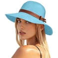 thumbnail image 6 of Sun Hat for Women Ndbuld Women's Wide Sun Hat Foldable Protection With Leather Belt For Beach Travel, 6 of 7