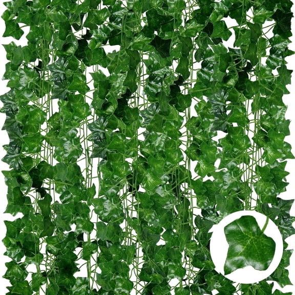 YOLETO 24 Pack Artificial Ivy Garland, 165Ft Fake Ivy Vines for Home Decor, Faux Hanging Plants for Bedroom Wall Aesthetics Decoration