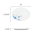 thumbnail image 2 of Excellante Blue Bamboo Melamine Dinnerware Collection 8" x 6" Platter, Comes in Dozen, 2 of 3