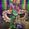 thumbnail image 2 of 2024 Summer Maxi Dress for Women Fashion Plus Szie Mardi Gras Printed Carnival Short Sleeve Crewneck Dress Casual Flowy Tiered Maxi Beach Dress With Pockets Up to 65% off!, 2 of 6