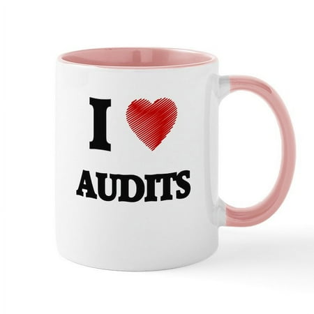 

CafePress - I Love AUDITS Mugs - 11 oz Ceramic Mug - Novelty Coffee Tea Cup