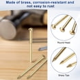 thumbnail image 2 of Uxcell 100-Pack Clavos Pequeños, Clavos de Latón de 1.5mm x 10mm con Cabeza Redonda, 2 of 6