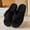 Black(Knot Style), variant on Women’s Corduroy Memory Foam Slippers Open Toe Slip-On Slippers for Womens with Cushioned Thick Sole Crossband Soft House Slippers & Bedroom Shoes (Gift-Ready)