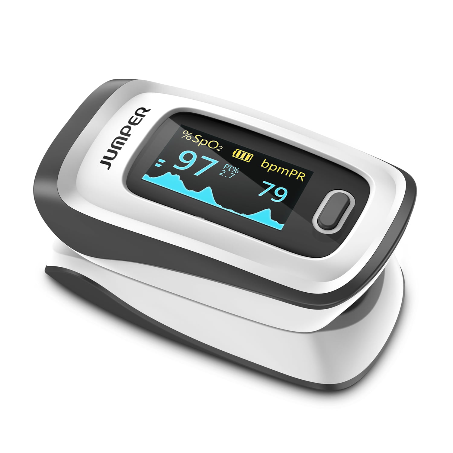 Pulse PR Heart Rate Monitors and Spo2 Reading Oxygen Meter with Finger Plethysmograph and Perfusion Indicator Soft digits Fingertip Oximeter Blood Measure Oxygen Saturation Monitor 