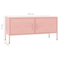 thumbnail image 4 of vidaXL Meuble TV Rose 105x35x50 cm Acier, 4 of 5