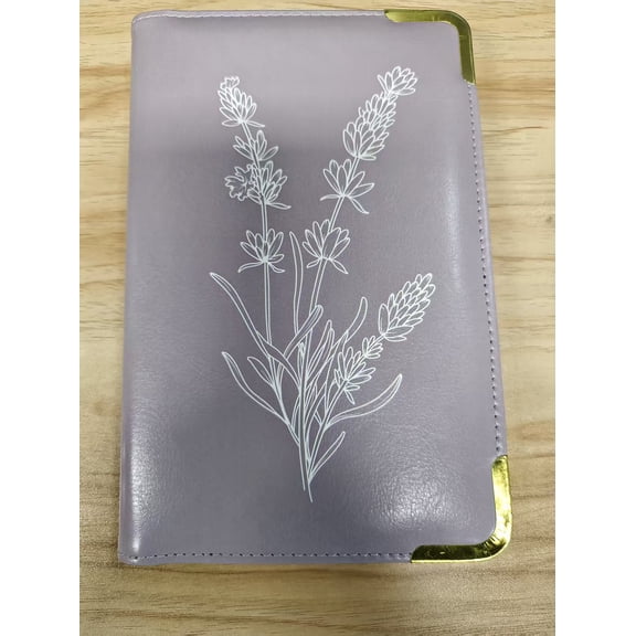 ComfiTime Server Book for Waitress – PU Leather Waitress/Waiter Book with Zipper Pocket for Money/Coins, Serving Book Organizer Wallet w/ Pen Holder, Guest Check Presenters for Restaurant, Lavender