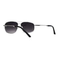 thumbnail image 4 of Mens Classic Narrow Rectangle Airforce Officer Style Bifocal Lens Sunglasses Silver Smoke +1.0, 4 of 4