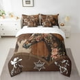 thumbnail image 2 of Erosebridal Floral Horse Bedding Sets Twin Size,Cow Print Comforter Sets with Sheets,Western Theme Bed in a Bag Twin size,Ultra Soft Patchwork Room Decorative,Reversible,7pcs, 2 of 6