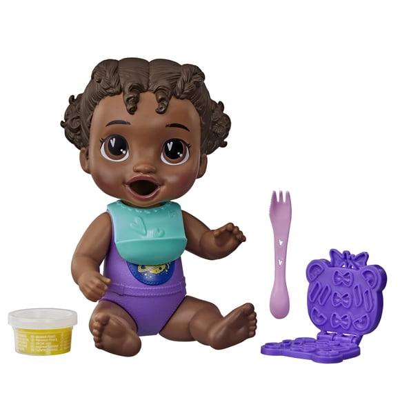 Muñeca Baby Alive Dinnertime Creations de 28 cm con cabello negro