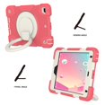 thumbnail image 3 of iPad Mini Case 5th/4th Generation,360° Rotating Multi-Functional Handle-Kickstand Shockproof Cover Silicone Rubber PC & Shoulder Strap & Pencil Holder for iPad Mini 5 / 4, Red, 3 of 10