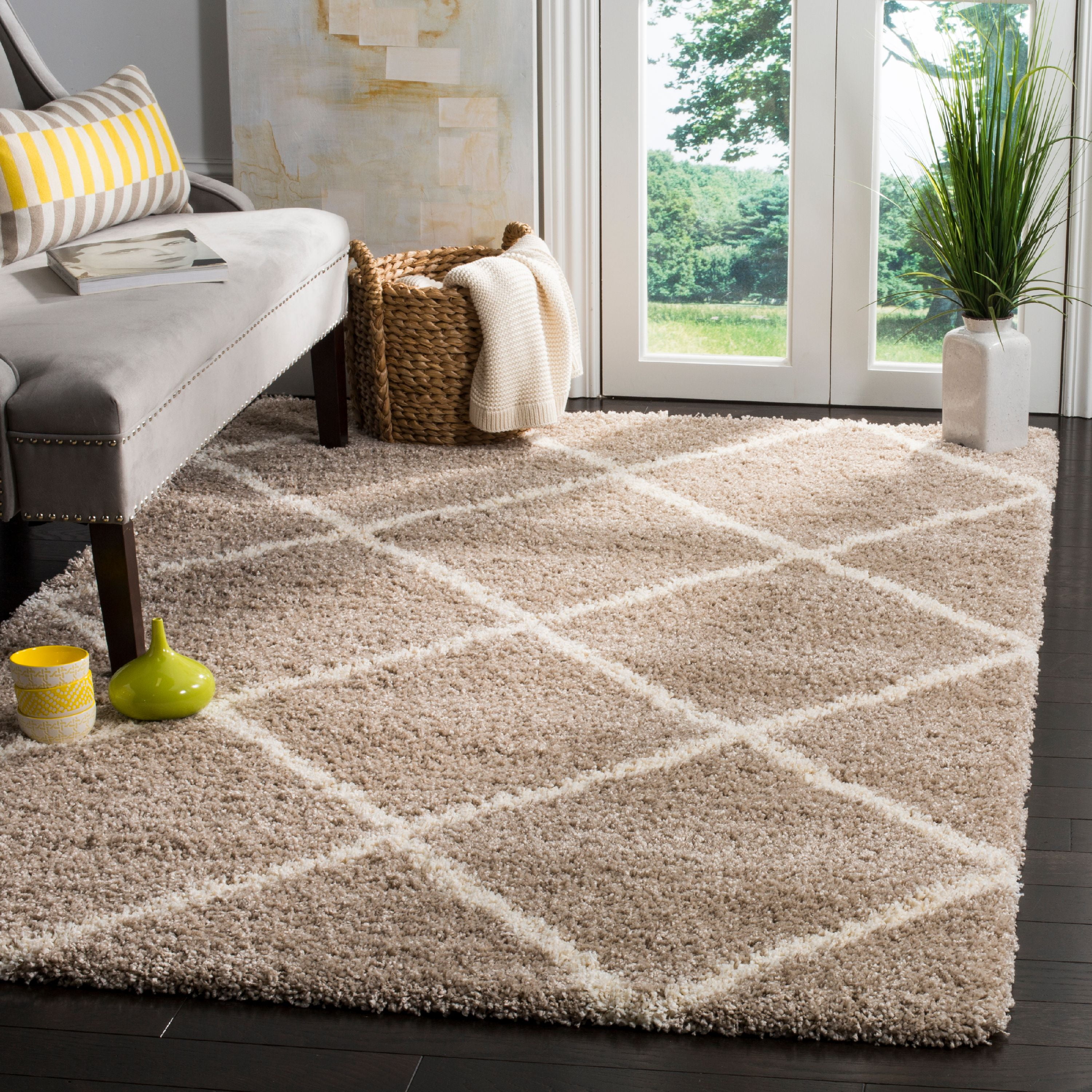 Safavieh Hudson Amias Geometric Shag Area Rug or Runner