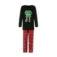 thumbnail image 1 of Seyurigaoka Family Matching Christmas Pajamas Outsuit, Elf Print Tops with Plaid Pants, 1 of 9