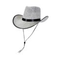 thumbnail image 4 of Sombrero de vaquero para hombre y mujer, elegante sombrero de jazz, accesorio para fotos navideñas., 4 of 10