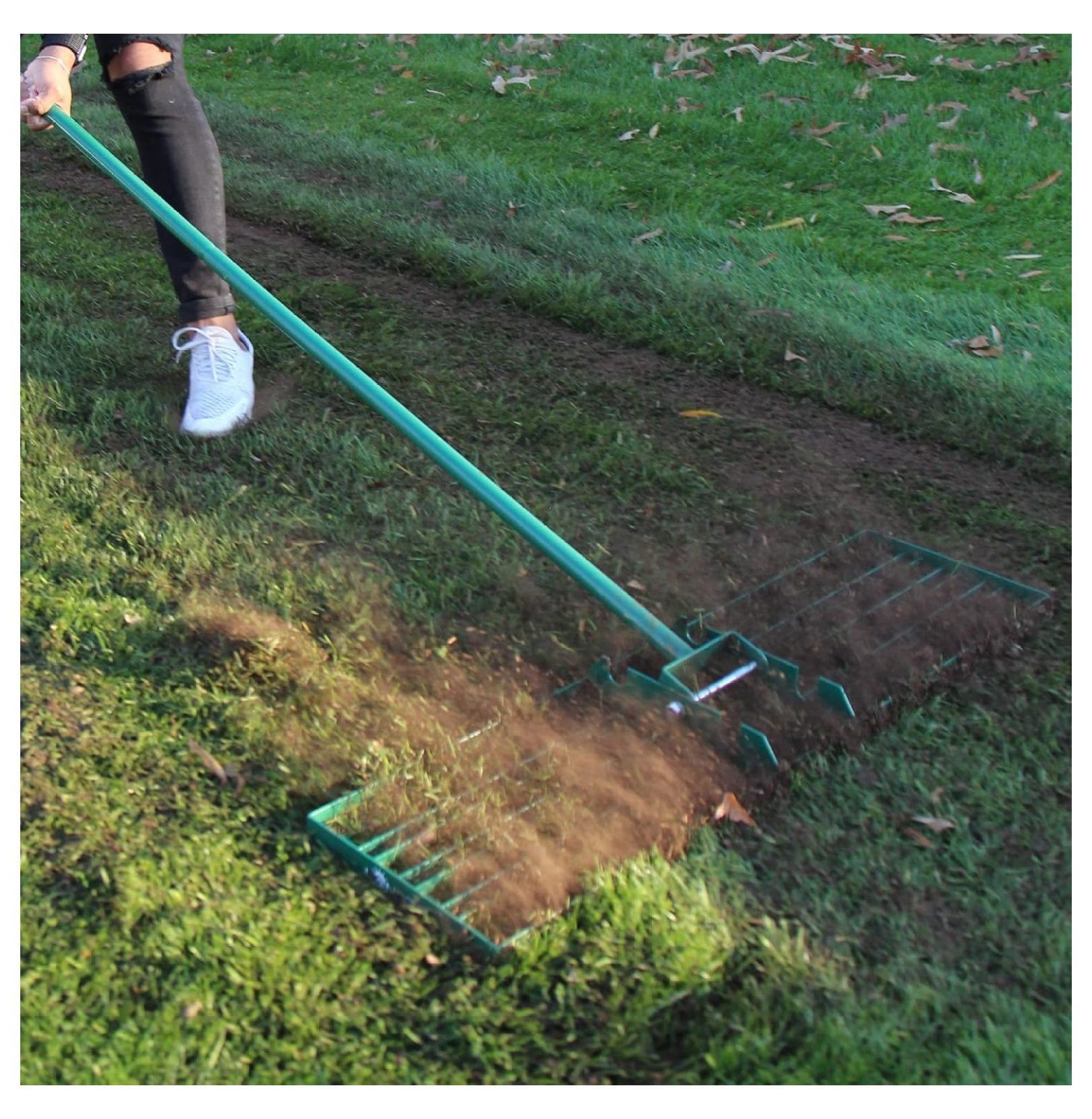 Lawn Leveling Rake – 36" Steel Handle Yard Leveler, Lawn Level Tool for Creating a Flat Surface - Works for Soil, Dirt, Topdressing, and Ground