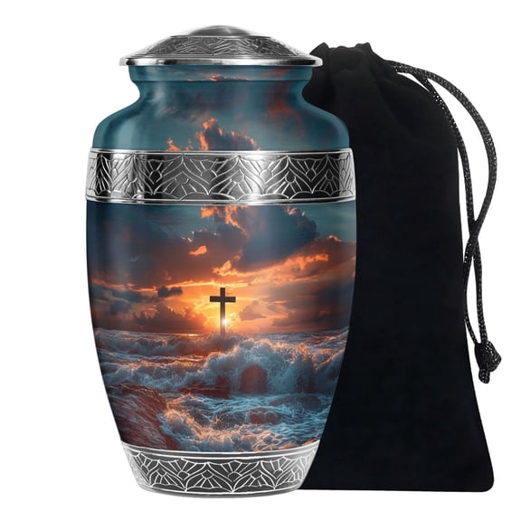 Cross of Glory Cremation Urn for Human Ashes Adult Women & Men, (10 Inch)