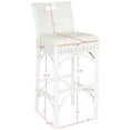 thumbnail image 5 of SAFAVIEH Fremont Square Mid Back Bar Stool, White, 5 of 9