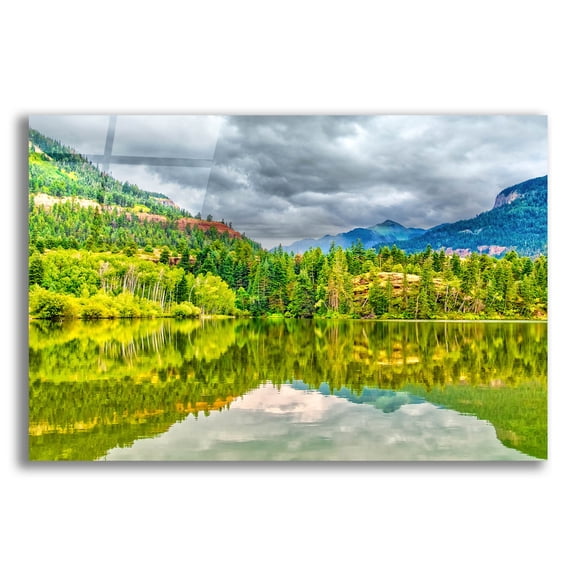 Epic Art 'Lake Lenore 2' by Mark A Paulda, Acrylic Glass Wall Art, 24"x16"