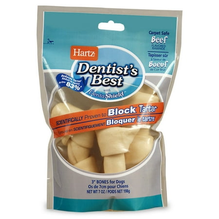 Hartz Dentist's Best Beef Flavored Dental Rawhide Chew, 7 oz