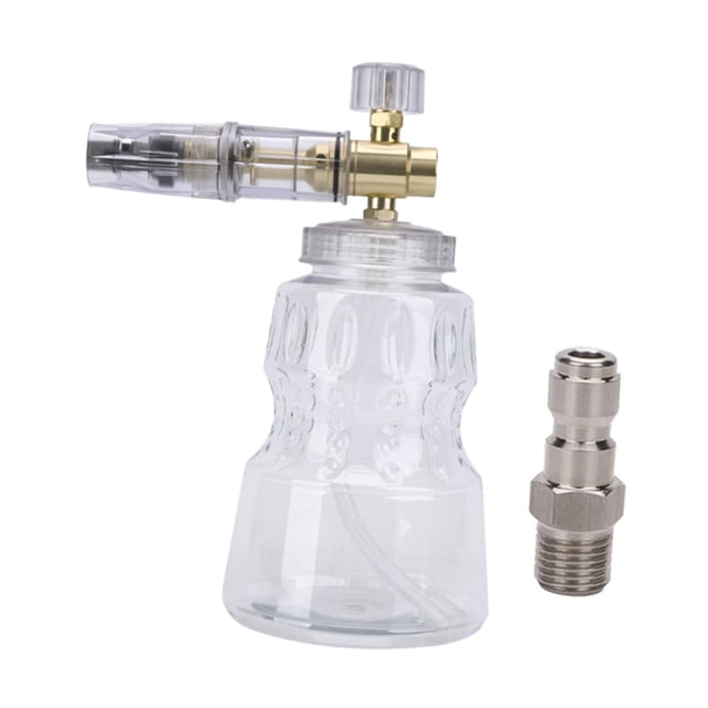 Pulverizador de espuma a presión, hidrolavadora, equipo de limpieza automotriz de 1 l, botella de espuma portátil de gran capacidad para limpieza del Adaptador L