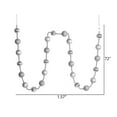 thumbnail image 2 of Vickerman 6' Silver Stripe Ball Ornament Christmas Garland, 2 of 2