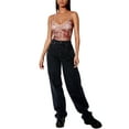 thumbnail image 2 of KOMOO Women Sling Camisole Lace Print Sleeveless Spaghetti Strap Tank top Summer Crop Tops, 2 of 4