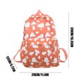 thumbnail image 4 of HengDidi Trendy Harajuku Cow Print Backpack - Lightweight Durable Nylon Daypack for Campus, Travel & Outdoor Activities Orange, 4 of 7