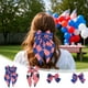 thumbnail image 1 of Pinza para el cabello con bandera tricolor del Día de la Independencia | Pasador de resorte de arco patriótico | Tela metálica roja, blanca, azul | Accesorio de fiesta Star Stripe para niños y, 1 of 7