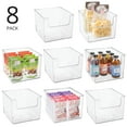 mDesign Kitchen Plastic Storage Organizer Bin with Open Front - 8 Pack ...