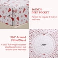 thumbnail image 5 of ZACOO Cotton Flannel Christmas Bed Sheets Queen, Printed Sheet Set, 1 Flat Sheet 1 Fitted Sheet 2 Pillowcase, Winter Warm Sheets 4 Piece, Red Snowflake and Tree, 5 of 7