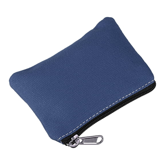 5" x 4" Coin Purse Pouch, Change Purses Small Organizer Bags with Zipper Canvas for Home, Sapphire Blue