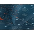 thumbnail image 4 of Ambesonne Winter Quilted Bedspread Set 3 Pcs, Tiny Birds on Tree Branches, King Size, Petrol Blue Orange White, 4 of 5