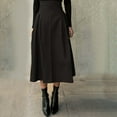 thumbnail image 2 of Women's A Line Umbrella Skirt - Bow Detail, High Waist, Polyester, Slim Waist, All Season, 2 of 6