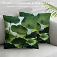 thumbnail image 3 of Patifu Leaves Graphic Decorative Cushion Cover for Home Couch Living Room Sofa, Short Plush Zipper Closure Home Furnishing 20x20in, 3 of 5