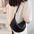 thumbnail image 3 of Bolso Hombro Con Forma Media para Mujer Bolso Diario Con Correa Ajustable para Mujer (negro), 3 of 7
