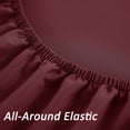 thumbnail image 6 of Mainstays Super Soft Microfiber 2-Pack Fitted Sheets, Grey Stone/Luscious Red Merlot, Queen, 6 of 8