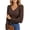 Brown, variant on Long Sleeve Tops for Women Fall Dressy Lace V Neck Tunic Blouses Ladies Ribbed Knit Slim Fit Pullover Shirts