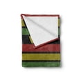 thumbnail image 2 of Jamaican Soft Flannel Fleece Throw Blanket, Knitted Effect Rastafarian Stripes Abstract Caribbean Culture Elements Tropical, Cozy Plush for Indoor and Outdoor Use, 50" x 60", Multicolor, by Ambesonne, 2 of 6