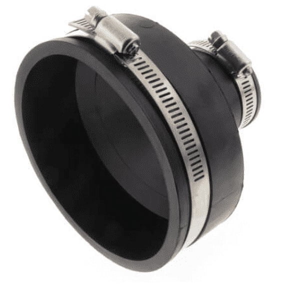 2"x1-1/2" Flexible Coupling with Stainless Steel Clamps (Rubber Coupling) pack of 1